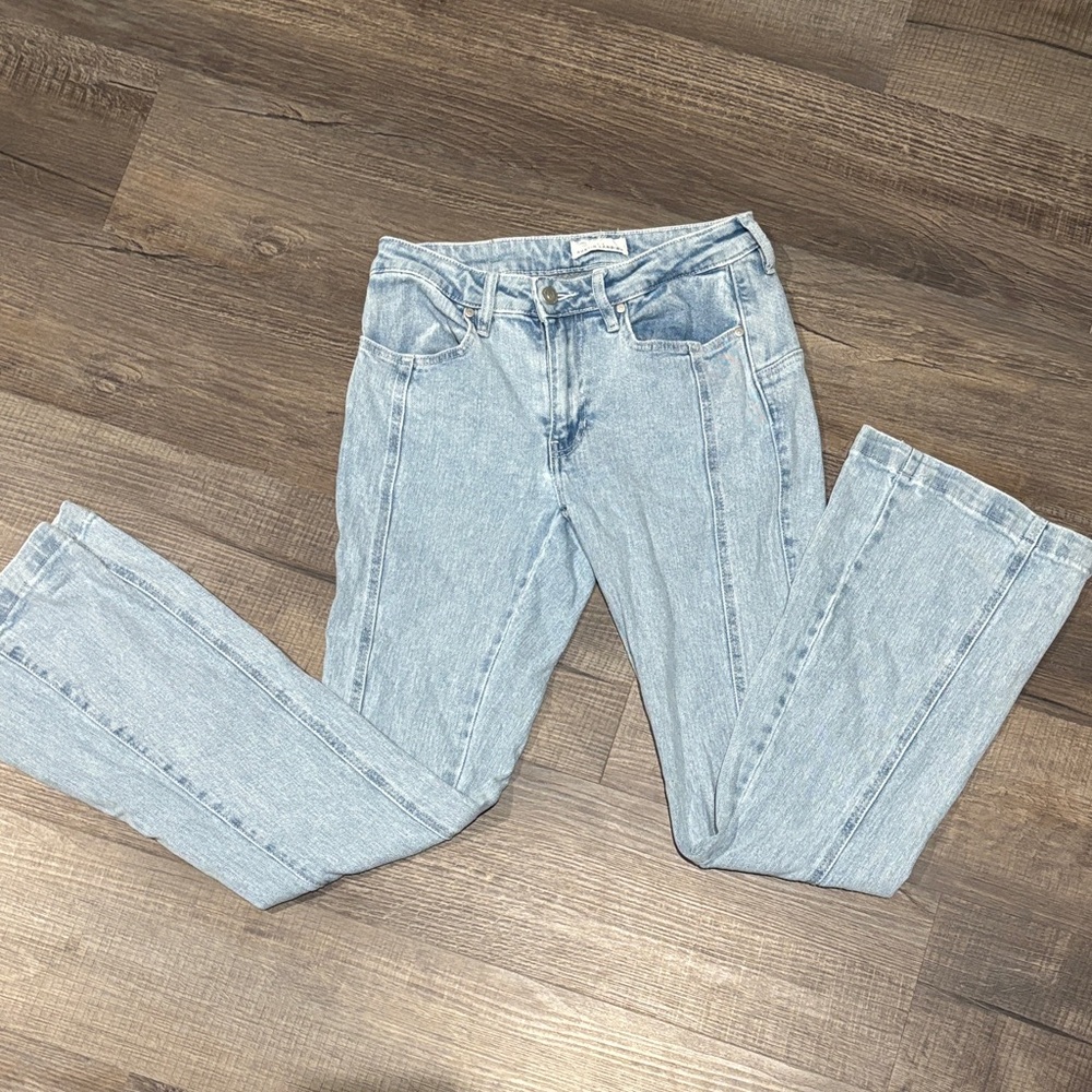 Light Blue Women's Jeans with star detail on back